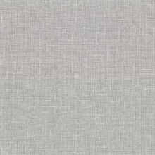 Upton Grey Faux Linen Vinyl Wallpaper