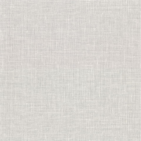 Upton Light Grey Faux Linen Vinyl Wallpaper