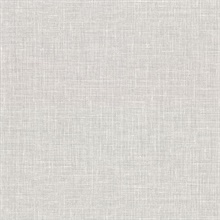 Upton Light Grey Faux Linen Vinyl Wallpaper