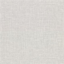 Upton Light Grey Faux Linen Wallpaper