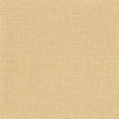 Upton Wheat Faux Linen Vinyl Wallpaper