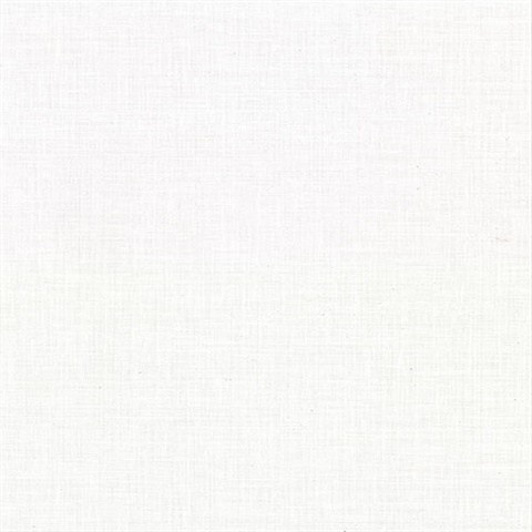 Upton White Faux Linen Vinyl Wallpaper