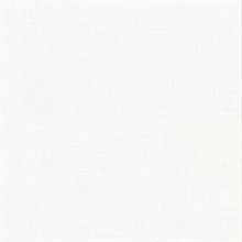 Upton White Faux Linen Wallpaper