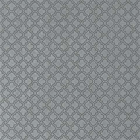 Uptown Glam Charcoal Textured Glass Bead Wallpaper