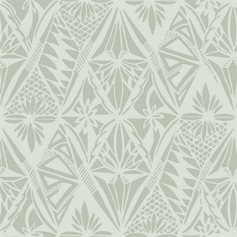 Urbane Sage Diamonds Wallpaper