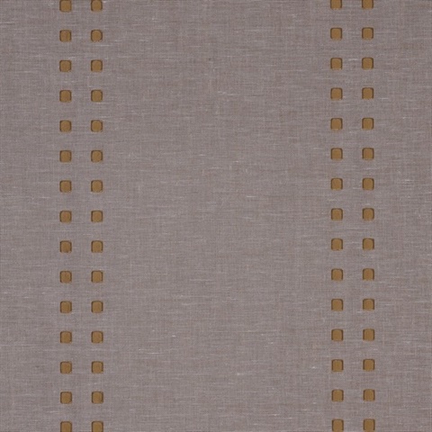 V : Studs And Stripes Vertical Brass on Granite Canvas Linen
