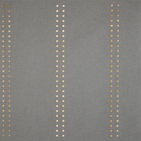 V : Studs And Stripes Vertical Soft Gold on Aberdeen Taupe Tweed