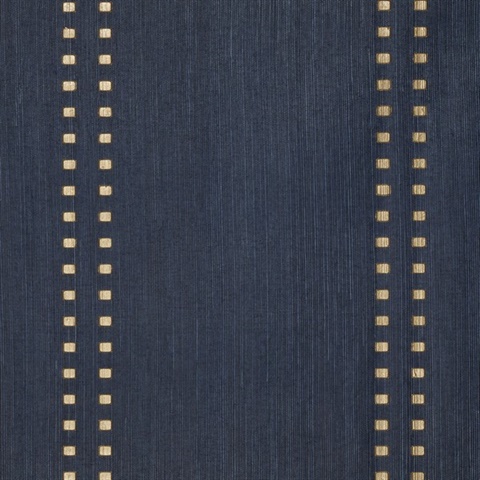 V : Studs And Stripes Vertical Soft Gold on Navy Manila Hemp