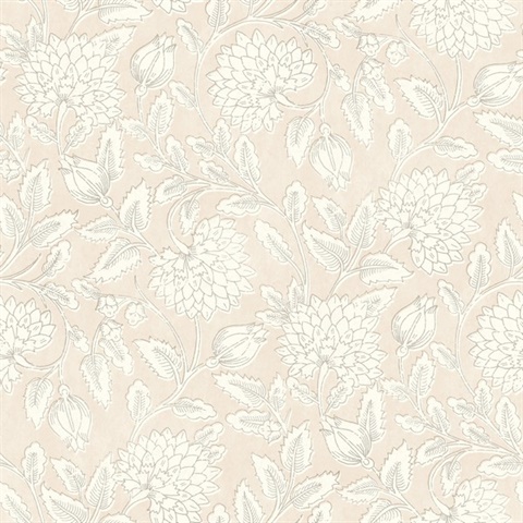 Vadouvan Blush Jacobean Trail Wallpaper