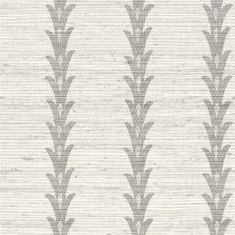 Valentine Clean Linen Textile String Leaf Stripe Wallpaper