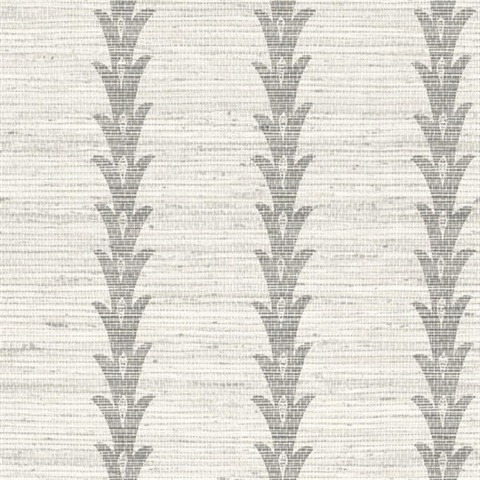 Valentine Clean Linen Textile String Leaf Stripe Wallpaper