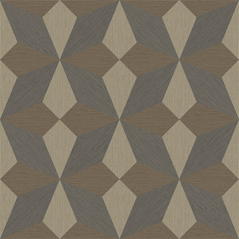 Valiant Multicolor Faux Grasscloth Geometric Wallpaper