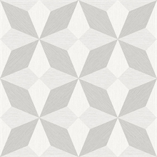 Valiant Off-White Faux Grasscloth Geometric Wallpaper