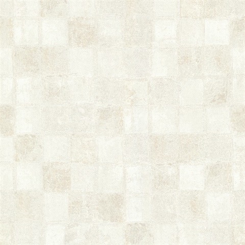 Varak Off-White Checkerboard Wallpaper