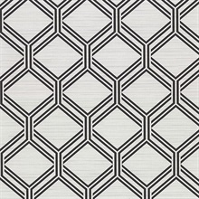 Vaughan Grey Geometric Vinyl Wallpaper