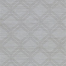 Vaughan Pewter Geometric Vinyl Wallpaper