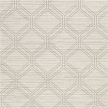 Vaughan Taupe Geometric Vinyl Wallpaper