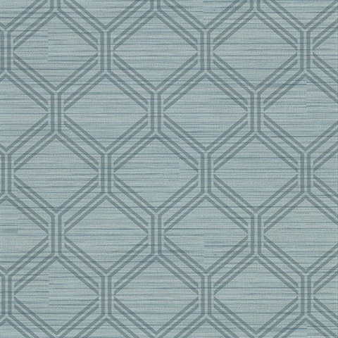 Vaughan Teal Geometric Vinyl Wallpaper