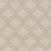 Vaughan Wheat Geometric Vinyl Wallpaper