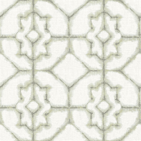 Verandah Moss Modern Abstract Shibori Wallpaper