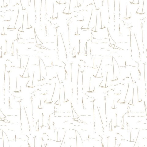 Vermillion Coast Gold Wallpaper