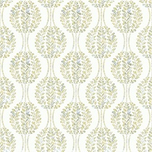 Versailles Green Botanical Geometric Wallpaper