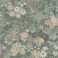 Vesper Moss Forest Floral Wallpaper