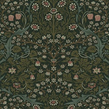 Victorian Garden Floral Greenery Peel and Stick Wallpaper