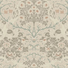 Victorian Garden Floral Lunar Rock & Clay Peel and Stick Wallpaper