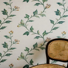Vietnamese Hanoi Colonial Vine Commercial Wallpaper