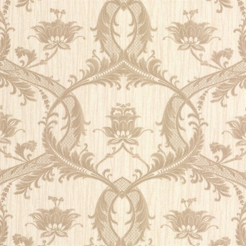 Vignole Beige Damask