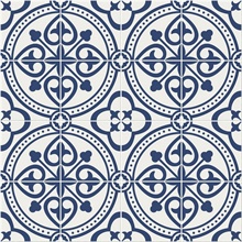 Villa Mar Tile Tile Denim Blue Peel and Stick Wallpaper