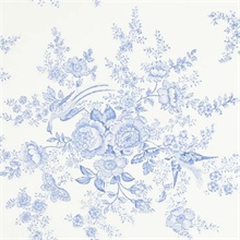 Vintage Dauphine Porcelain Floral and Butterfly Ralph Lauren Wallpaper