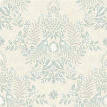 Vintage Duck Egg Cottontail Toile Peel & Stick Wallpaper