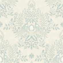 Vintage Duck Egg Cottontail Toile Peel & Stick Wallpaper