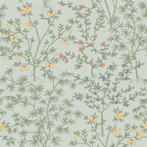 Vintage Duck Egg Lemon Grove Peel & Stick Wallpaper