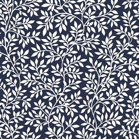 Vintage Vine French Blue Peel and Stick Wallpaper