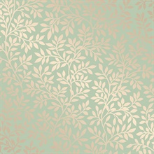 Vintage Vine Victorian Teal Peel and Stick Wallpaper