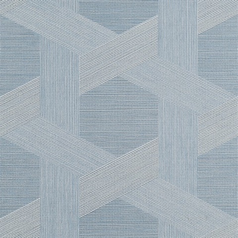 Vinyl Woven Sisal Cerulean View