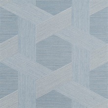 Vinyl Woven Sisal Cerulean View
