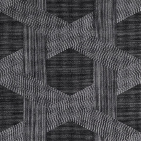 Vinyl Woven Sisal Midnight Charcoal