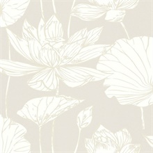 Viola Coconut Modern Wallpaper