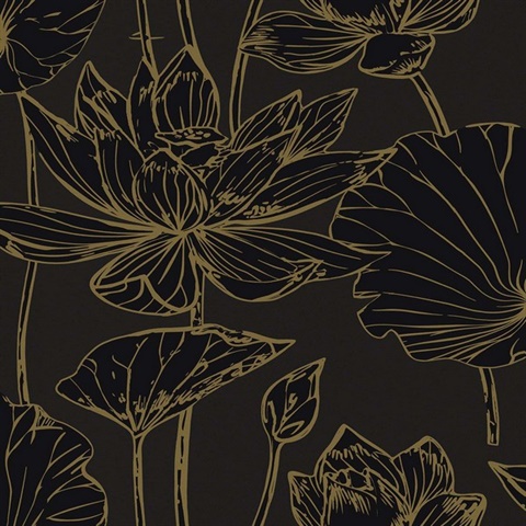 Viola Graphite Modern Wallpaper