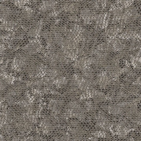 Viper Grey Faux Textured Snakeskin Wallpaper
