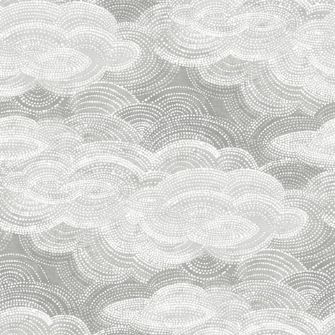 Vision Grey Stipple Clouds Wallpaper