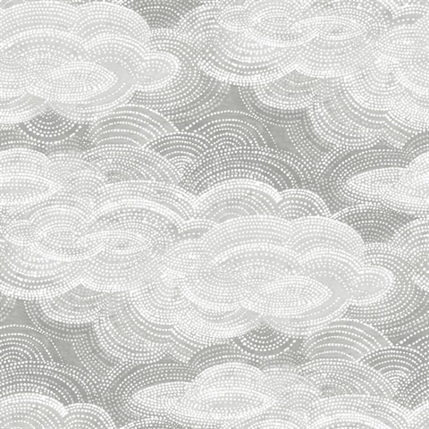 Vision Grey Stipple Clouds Wallpaper