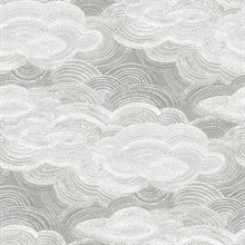 Vision Grey Stipple Clouds Wallpaper