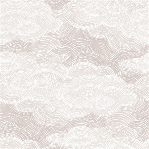 Vision Lavender Stipple Clouds Wallpaper