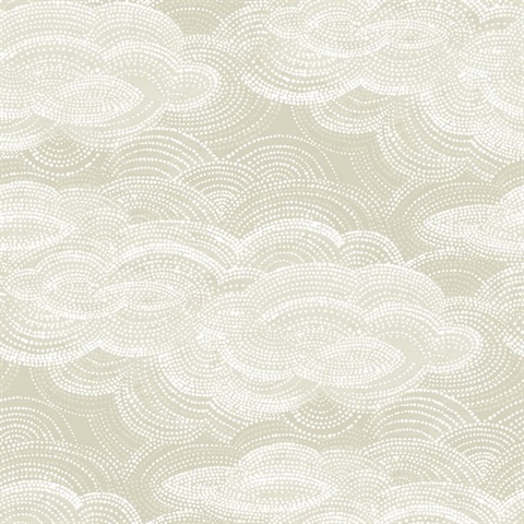 Vision Pearl Stipple Clouds Wallpaper