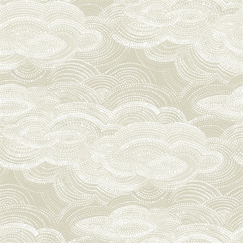 Vision Pearl Stipple Clouds Wallpaper